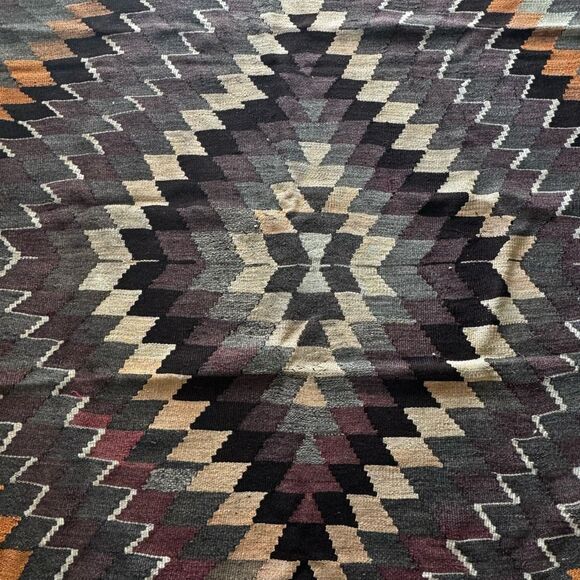Multicolor Kilim Turkish Wool Area Rug 10 x 6 - Picture 9 of 13